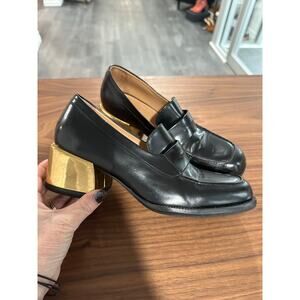 Dries van Noten Leather Loafer Pumps Size 38.5
